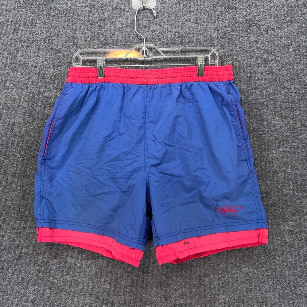 Hobie Swim Trunks Mens Large Blue Pink Colorblock Mesh Lined Surf Board Shorts